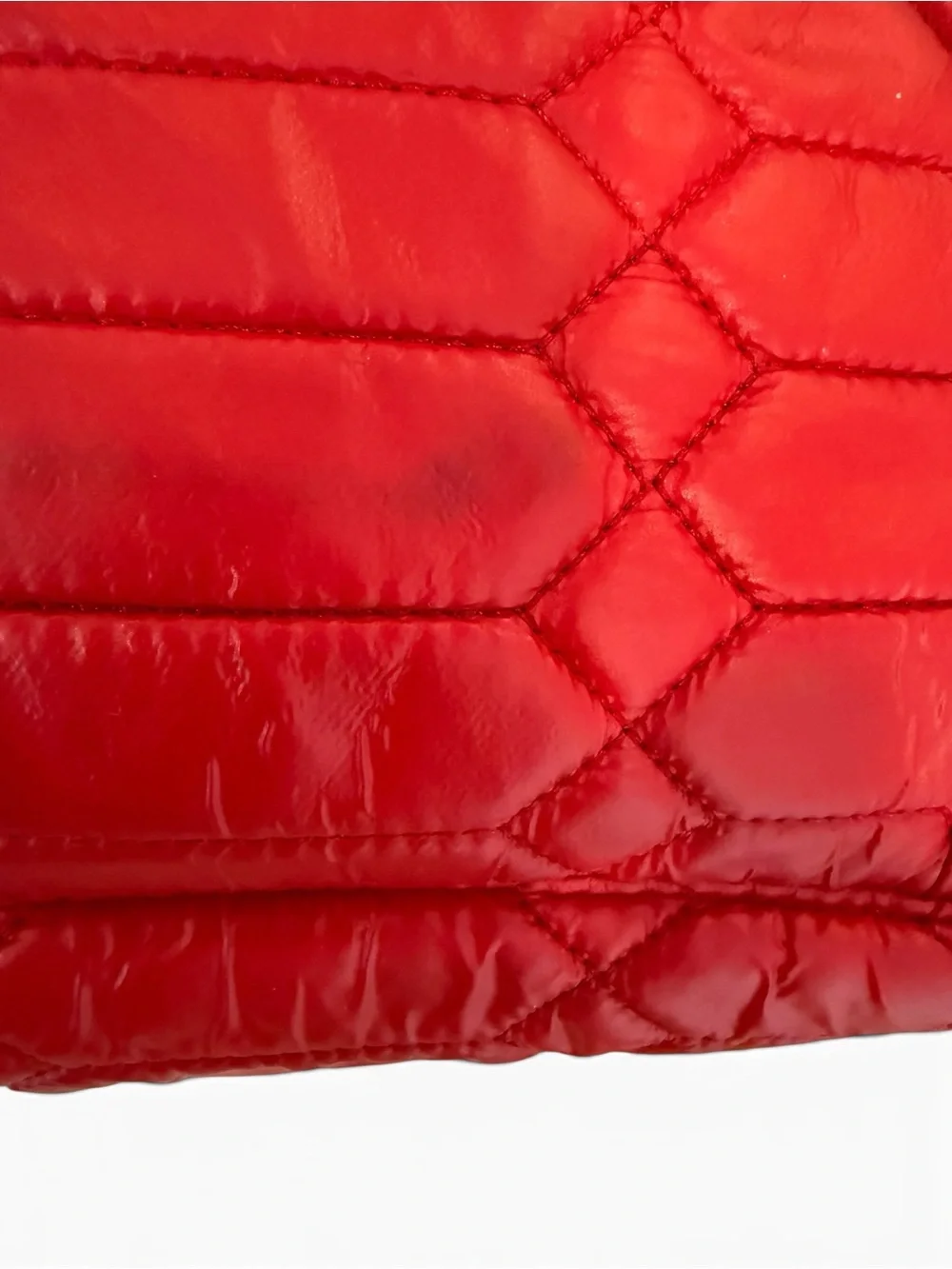 Pretty Aimee Kestenberg Red Puffer Quilted Cosmetic Bag
